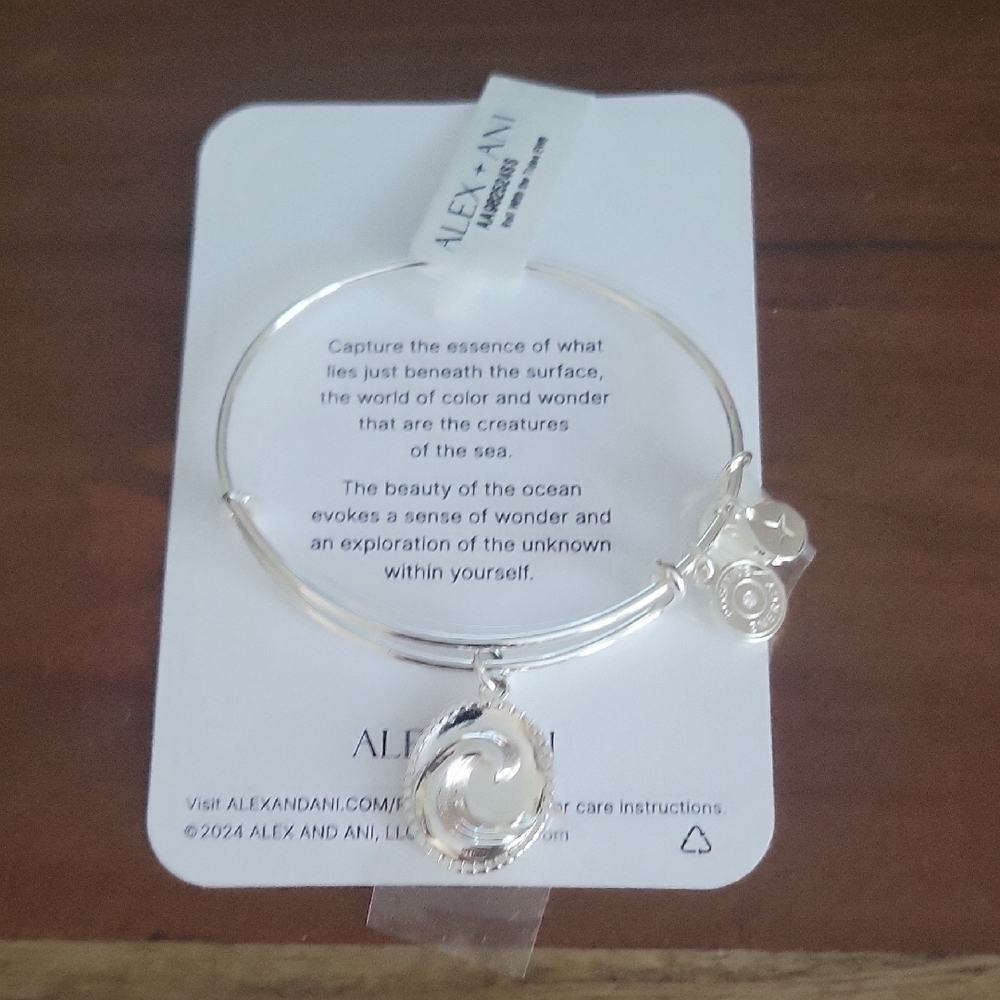 Alex and Ani Silver Charm Bracelet with White Accents